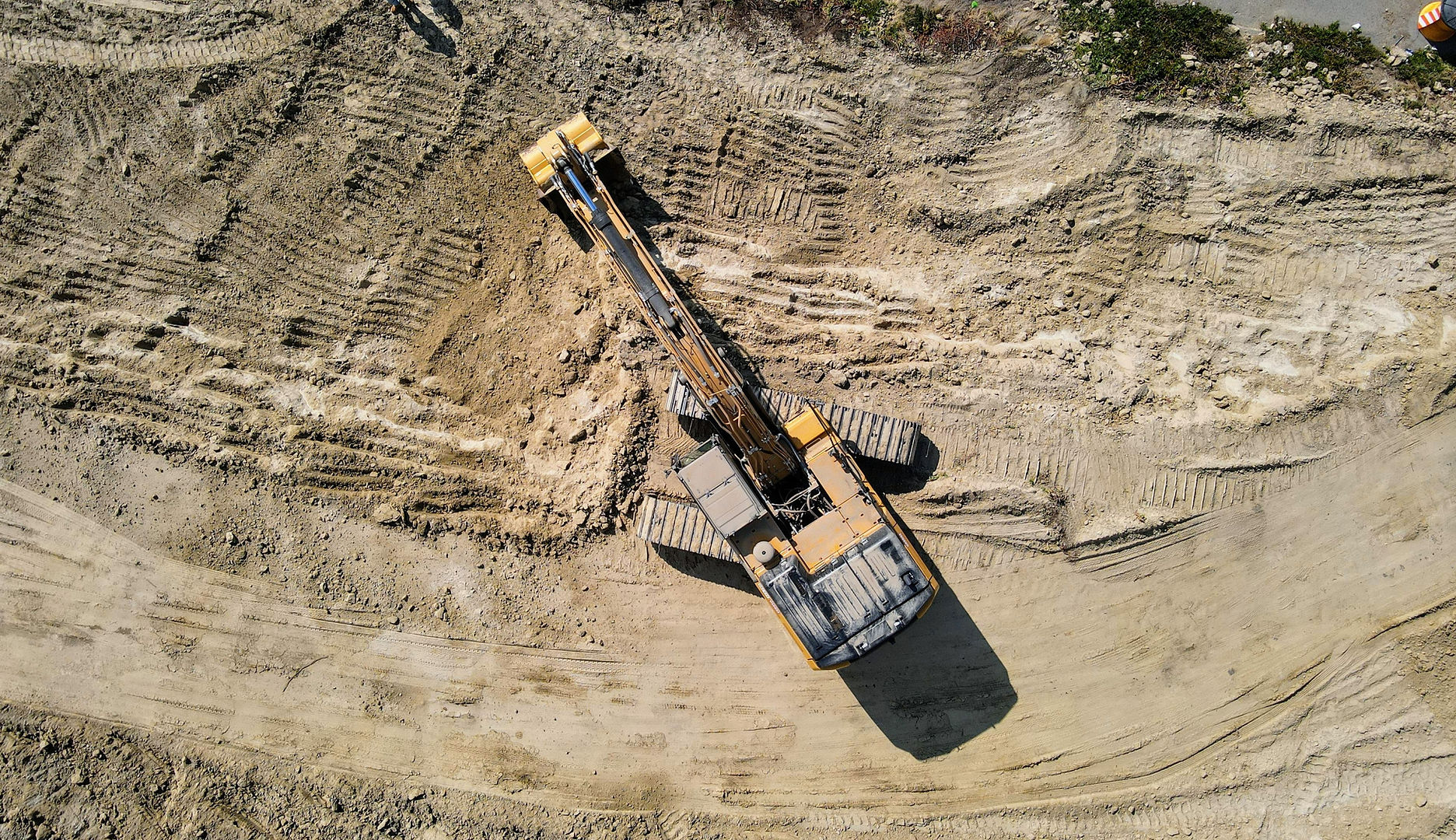 Excavator On Construction